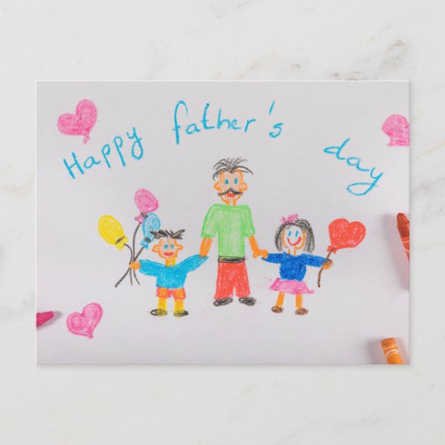 Cartão Postal Dia de os pais Feliz (Frente)