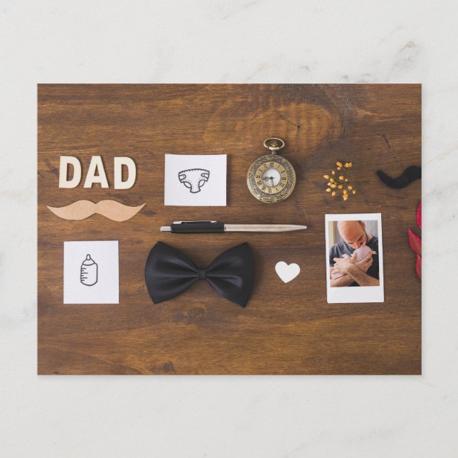 Cartão Postal Dia de os pais Feliz (Frente)