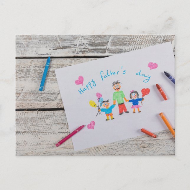 Cartão Postal Dia de os pais Feliz (Frente)