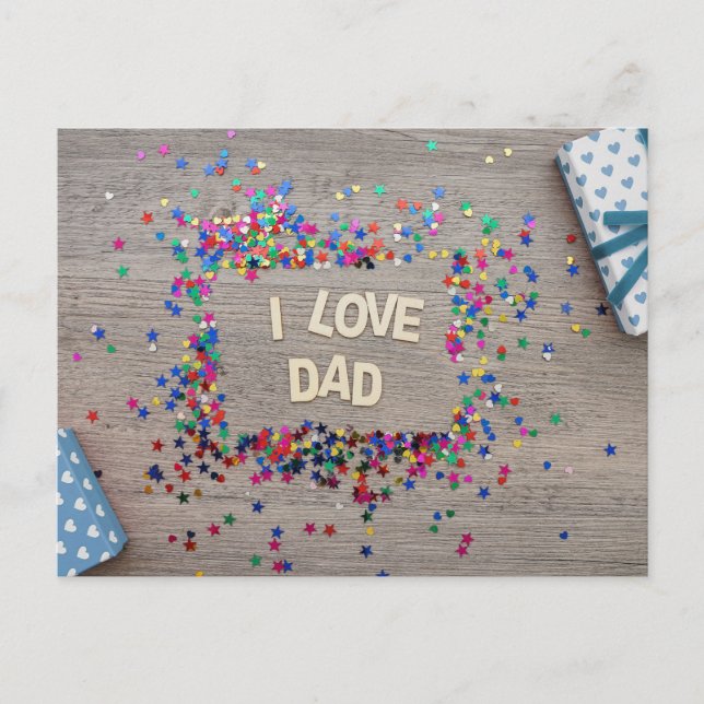 Cartão Postal Dia de os pais Feliz (Frente)