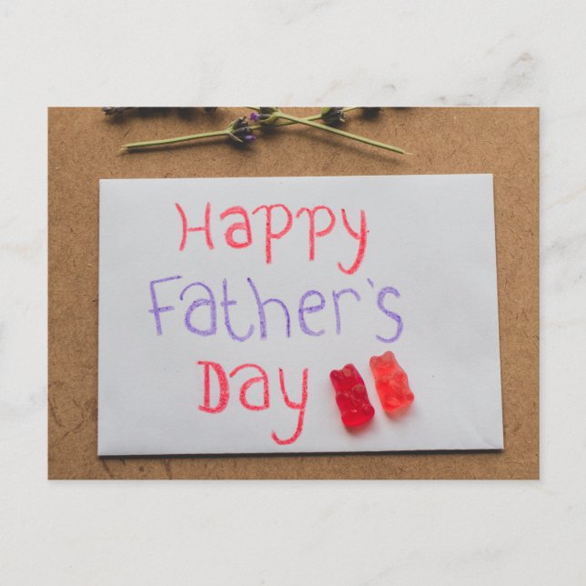 Cartão Postal Dia de os pais Feliz (Frente)