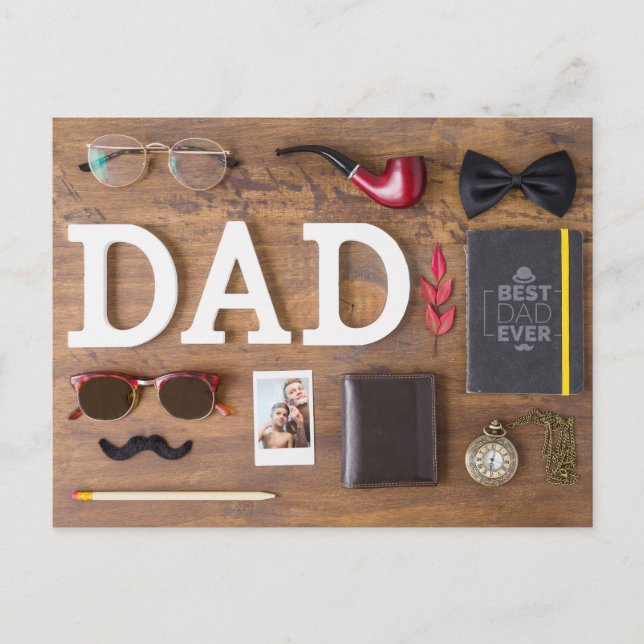 Cartão Postal Dia de os pais Feliz (Frente)