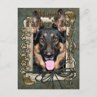 Cartão Postal Dia de os pais - Pedras Pedras - German shepherd -