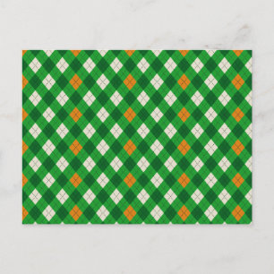 Cartão Postal Dia de São Patrício argila de cores irlandesas