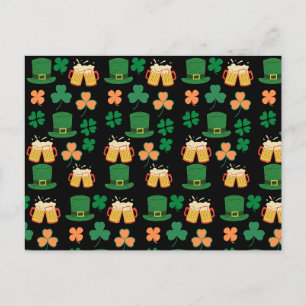 Cartão Postal Dia de São Patrício celta, cerveja engraçada irlan