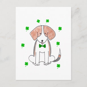 Cartão Postal Dia de São Patrício da Beagle