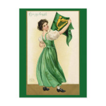 Dia de São Patrício Erin Go Bragh Senhora Vintage