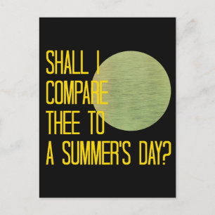 Cartão Postal Dia de Verão de Shakespeare