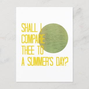 Cartão Postal Dia de Verão de Shakespeare