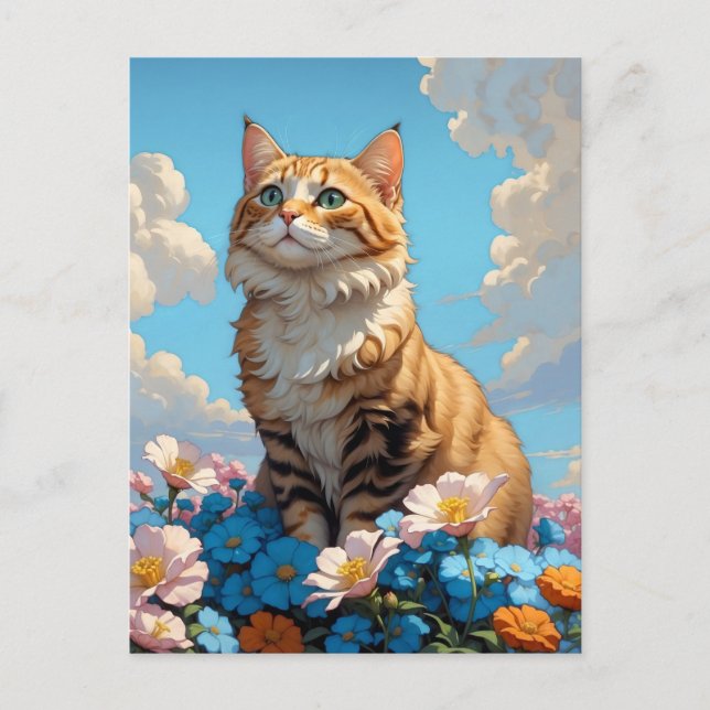 Cartão Postal dia do gato (Frente)