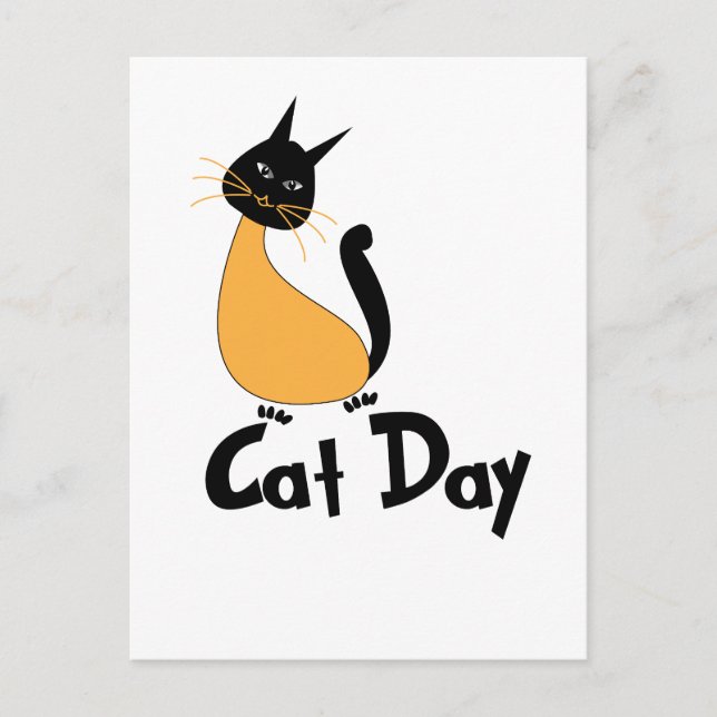 Cartão Postal Dia do Gato  (Frente)