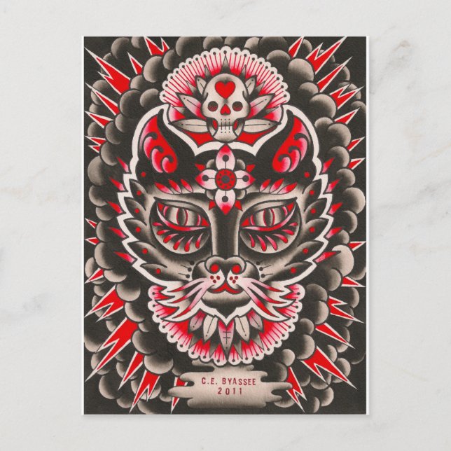 Cartão Postal Dia do Gato Morto (Frente)