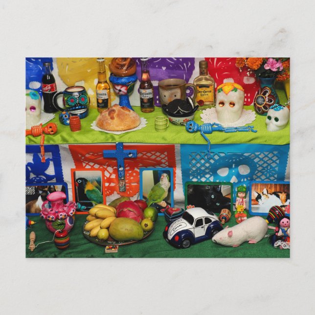 Cartão Postal Dia dos Mortos da Ofrenda (Frente)
