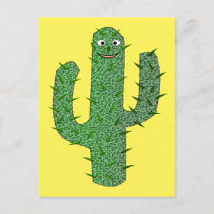 Cartão Postal Dia dos Mortos Felizes Cactus