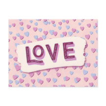 Dia dos Namorados Amor Corações Rosa e Azul