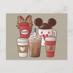 Cartão Postal Dia dos Namorados Café Engraçado Amante do Café