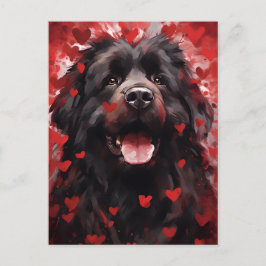 Cartão Postal dia dos namorados do cão Terra Nova