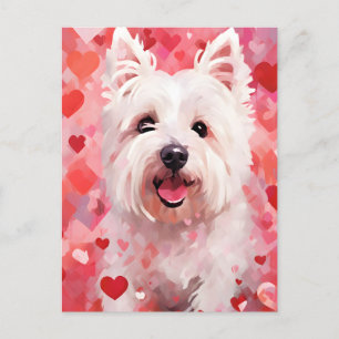 Cartão Postal Dia dos Namorados do West Highland White Terrier