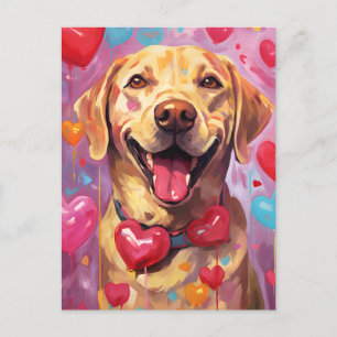 Cartão Postal Dia dos Namorados Labrador