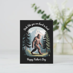Cartão Postal Dia dos Pais Bigfoot Sasquatch Pai Divertido