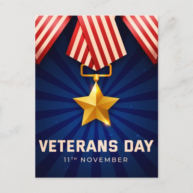 Cartão Postal Dia dos Veteranos (Frente)