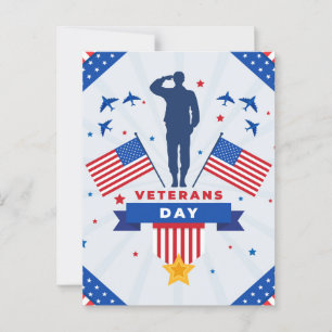 Cartão Postal Dia dos Veteranos - Homenageando todos que servira