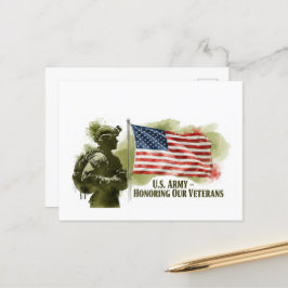 Cartão Postal Dia dos Veteranos - Homenageando todos que servira