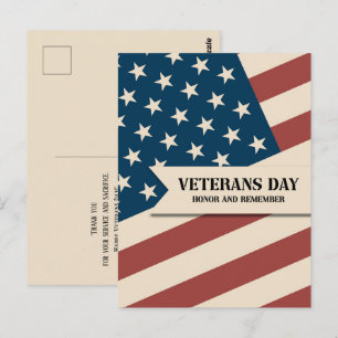 Cartão Postal Dia dos Veteranos - Honra e Lembrança