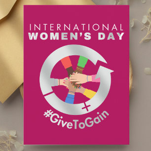 Cartão Postal Dia Internacional da Mulher 2026 Dar Para Ganhar