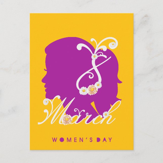 Cartão Postal Dia Internacional da Mulher, 8 de março de 2025 (Frente)
