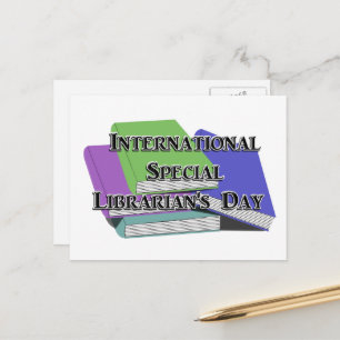 Cartão Postal Dia Internacional do Bibliotecário Especializado