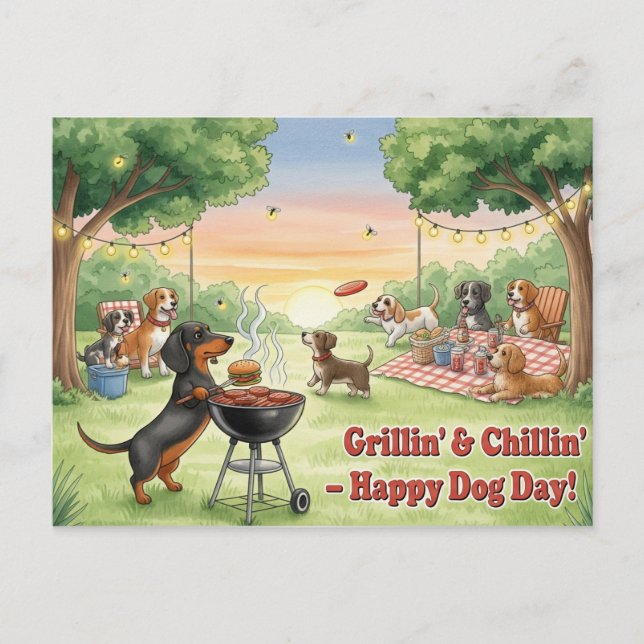 Cartão Postal Dia Internacional do Cão Amante de Cães (Frente)