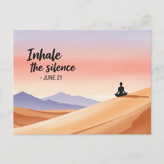 Cartão Postal Dia Internacional do Ioga (Frente)