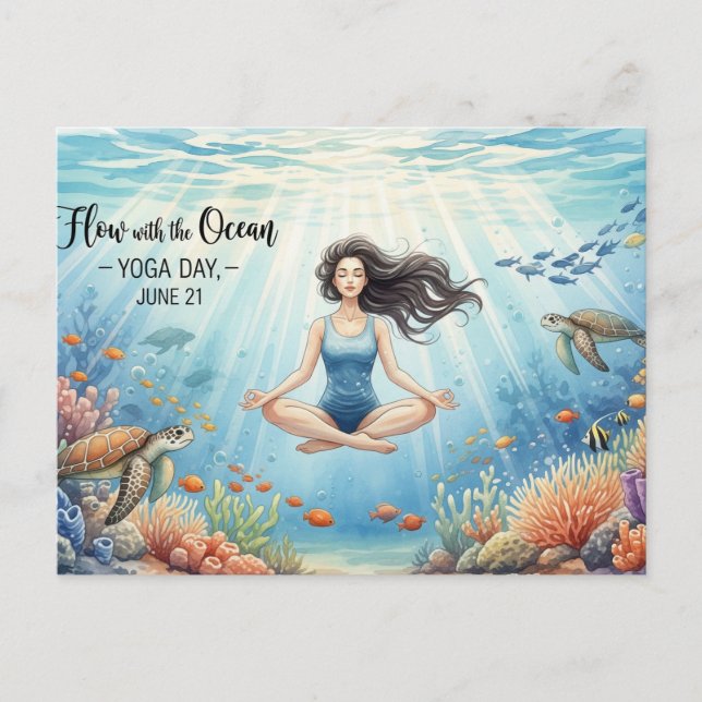 Cartão Postal Dia Internacional do Ioga (Frente)