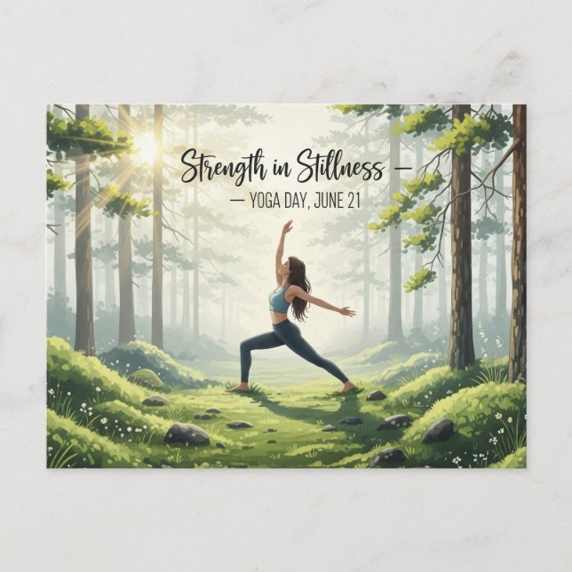 Cartão Postal Dia Internacional do Ioga (Frente)