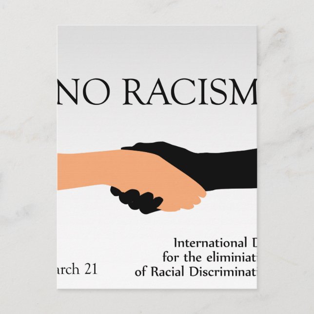 Cartão Postal Dia Internacional para a Eliminação do Racismo (Frente)
