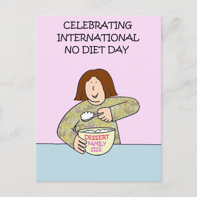 Cartão Postal Dia Internacional Sem Dieta - 6 de maio (Frente)
