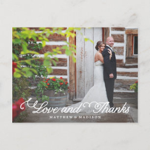 Cartão Postal Dia Mais Doce Cartaz de casamento Obrigado