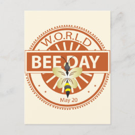Cartão Postal Dia Mundial da Abelha