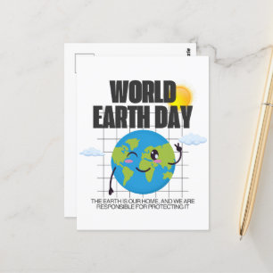Cartão Postal Dia Mundial da Terra - 22 de abril Proteja nosso