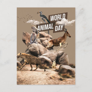Cartão Postal Dia Mundial dos Animais