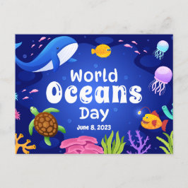Cartão Postal Dia Mundial dos Oceanos, 8 de junho de 2023, Peixe