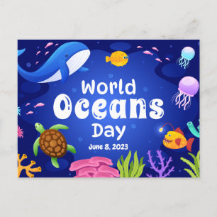 Cartão Postal Dia Mundial dos Oceanos, 8 de junho de 2023, Peixe