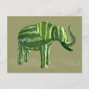 Cartão Postal Dia Nacional da Melancia Elefante