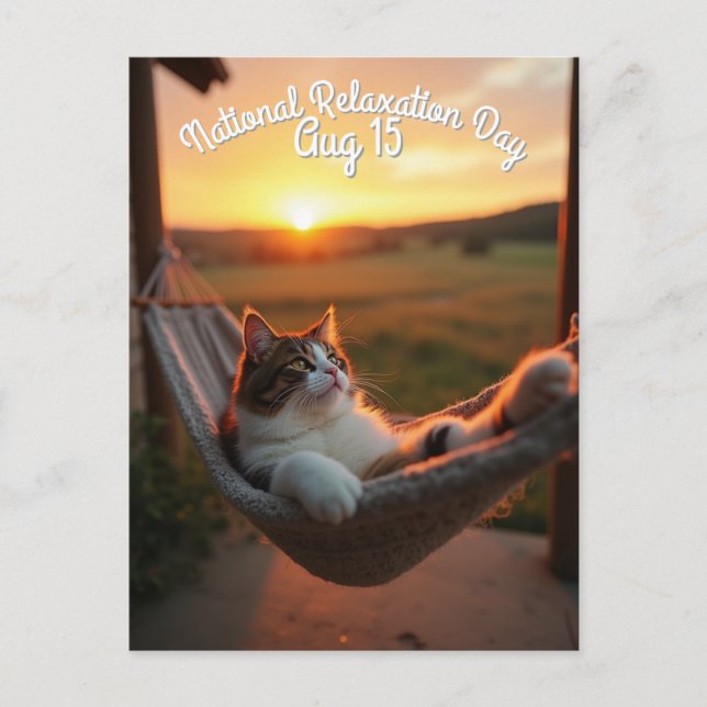 Cartão Postal Dia Nacional de Relaxação (Frente)