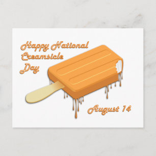 Cartão Postal Dia Nacional do Creamsiclo 14 de agosto