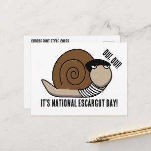 Cartão Postal Dia Nacional do Escargot