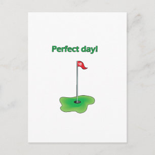 Cartão Postal Dia perfeito! Design de golfe