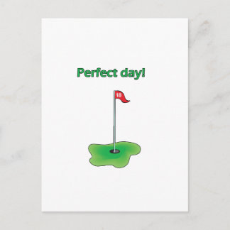 Cartão Postal Dia perfeito! Design de golfe