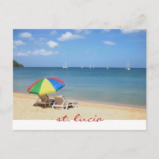 Cartão Postal dia perfeito e ideal no paraíso, St Lucia